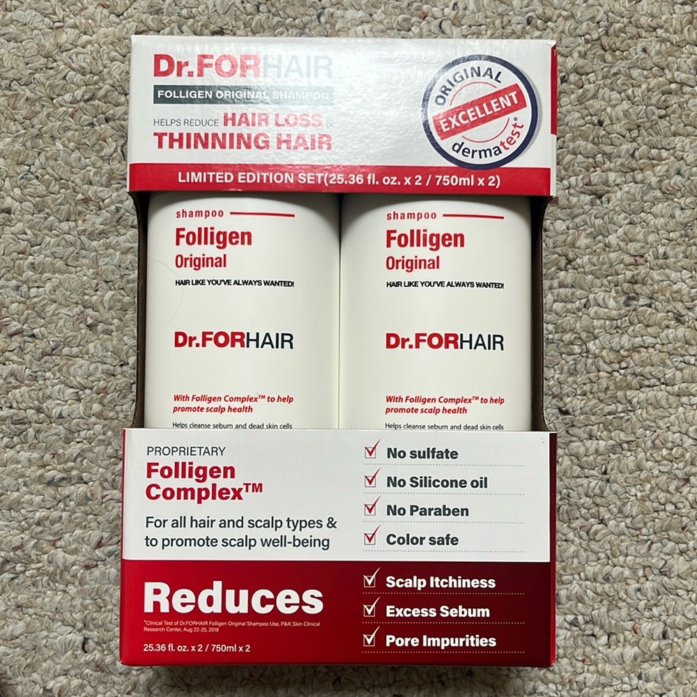 [Dr.FORHAIR] Folligen Shampoo, [Paraben FREE, Silicone FREE, Sulfate FREE]